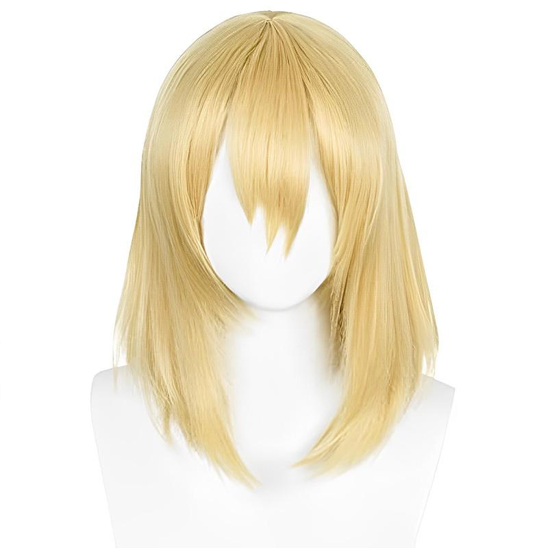 Gold-colored Howl Cosplay Wig With Realistic Scalp Top