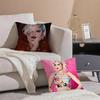 Pop American Singer BBebe Rexha Cushion Cover Pillowcase Short Plush Invisible zipper Room Sofa Cushion Cover