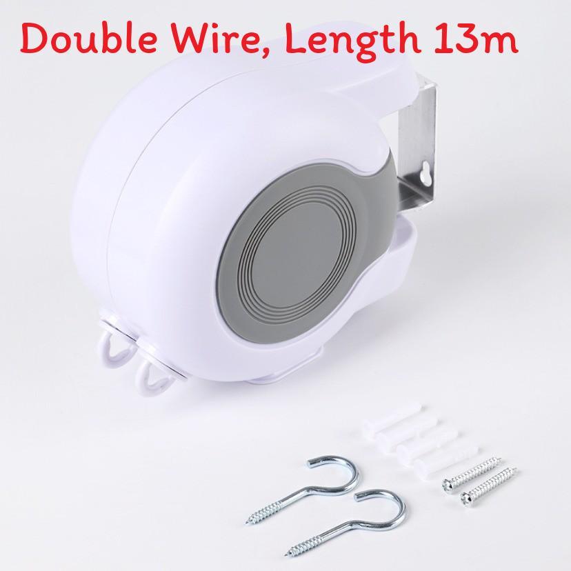 

Modern Simplified Plastic Retractable Clothes Line With Windproof Rotation For Indoor Outdoor Use белый