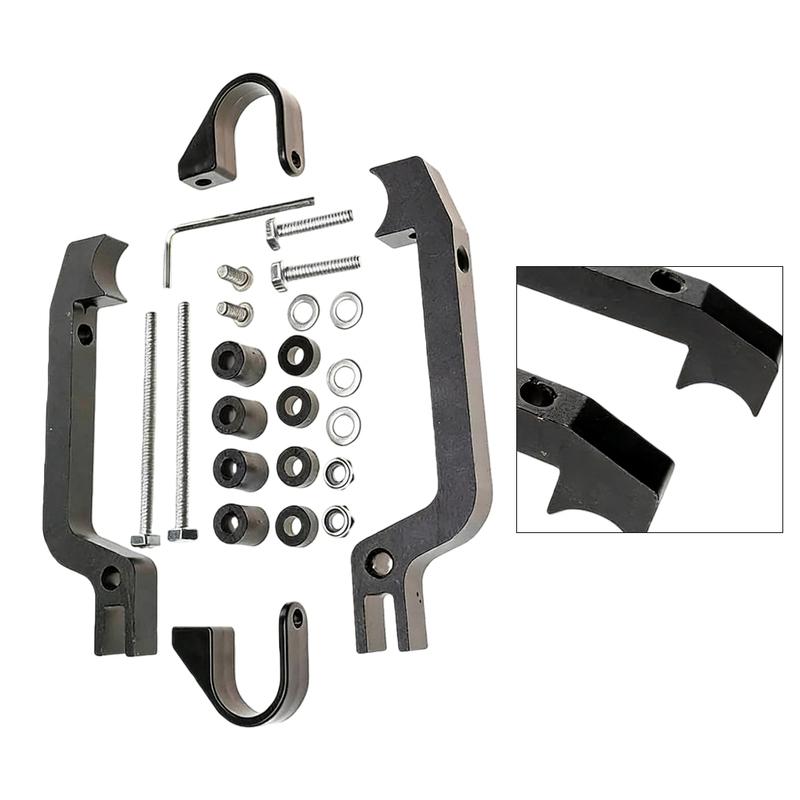 34452 Handguard Mounting Kit For Powermadd Sentinel For Snowmobiles ATVs -MX Motorcycles 1683CM Black Aluminum Alloy