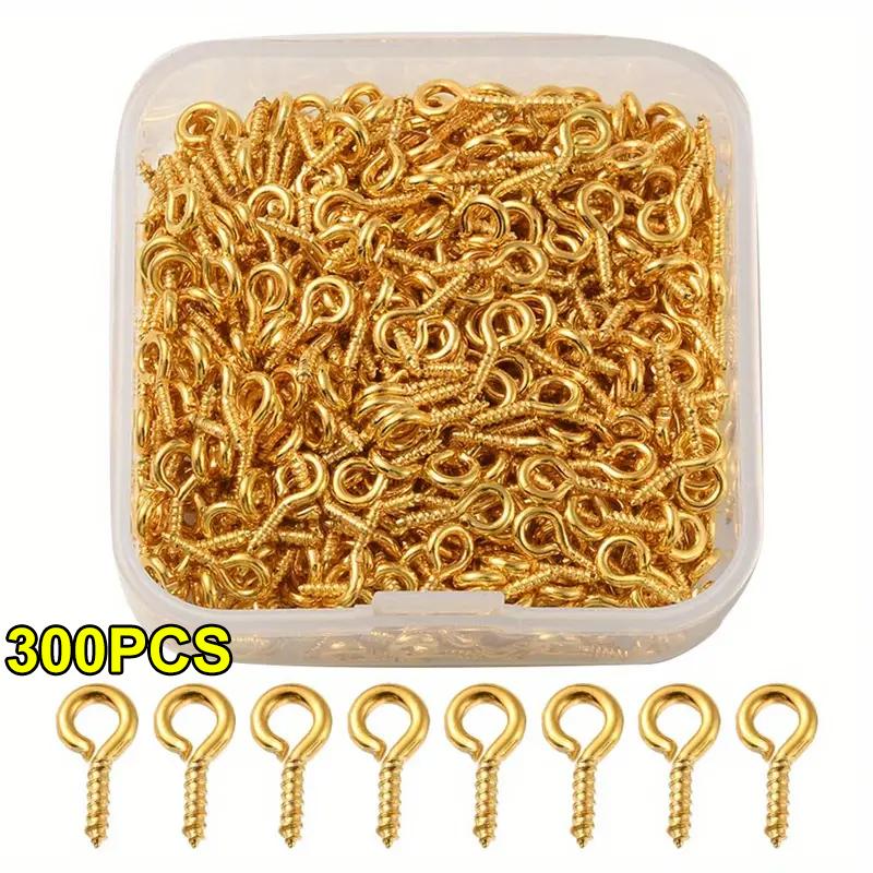 300/600 Stück Kleine Mini-Ösenhaken Ösen Schraubgewinde Edelstahlverschlüsse Haken Schmuckzubehör Für DIY