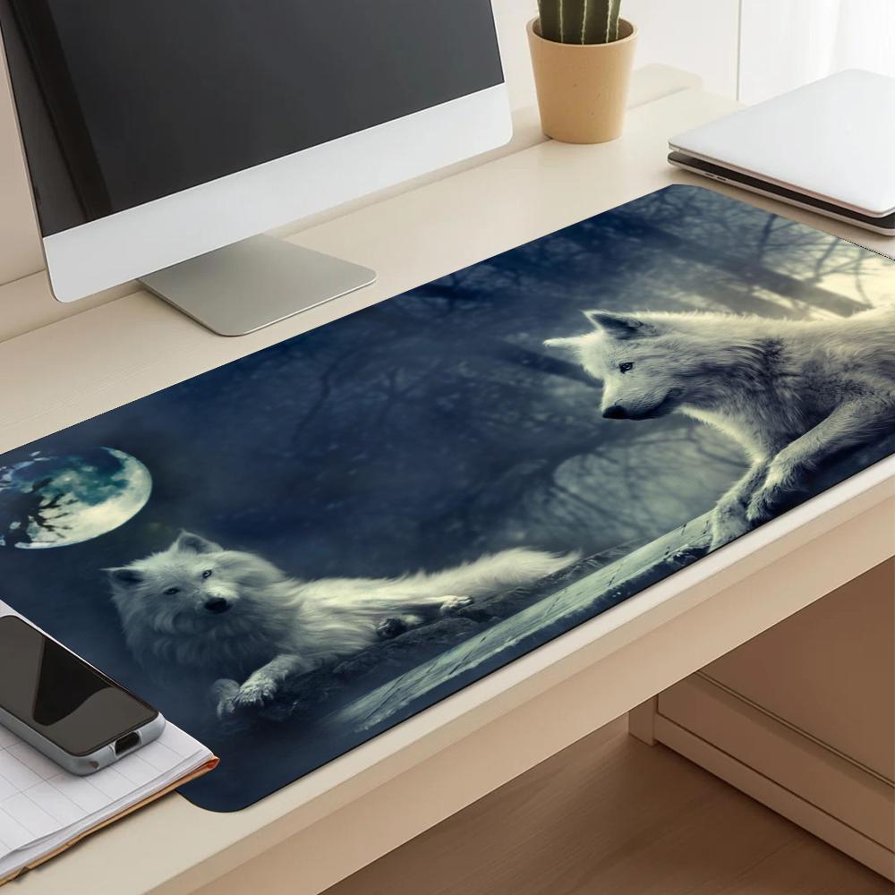 Wolf Mousepad Desk Accessories Desk Mat Gaming Mats Desk Decorating Supplies Mouse Pad Long Pad Office Decor Set Up Carpet