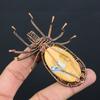 Natural Brecciated Mookaite Gemstone Copper Wire Wrap Spider Pendant 2.56" Q2L64