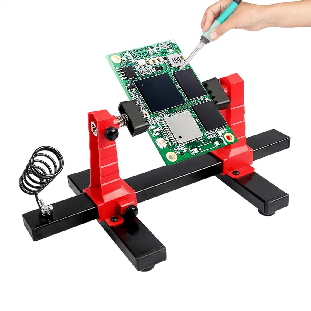 PCB Holder Adjustable Phone Repair Stand Circuit Board Clamp Fixture for IC Soldering Welding, Home Workshop Repair