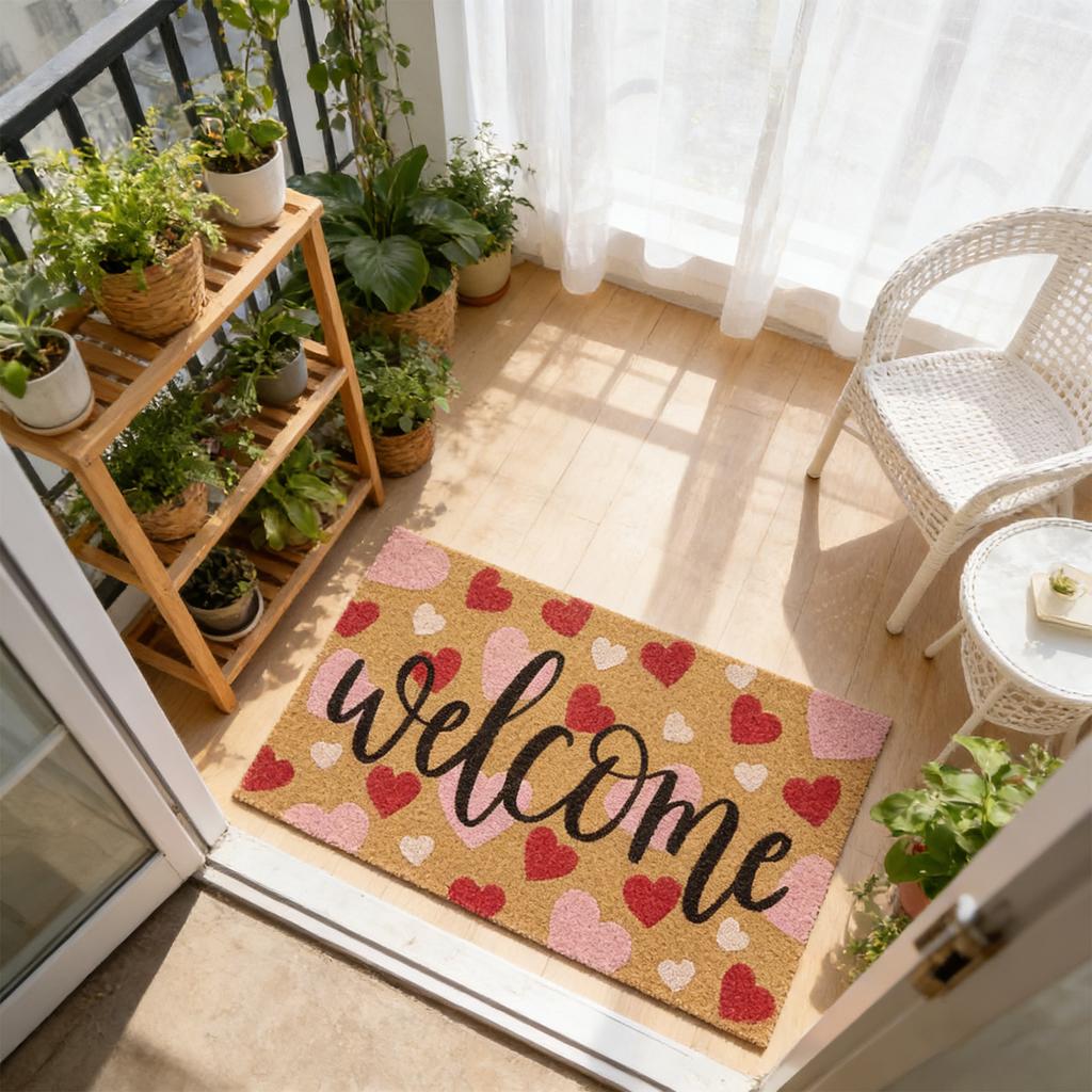 Valentine's Day Love  Door Mat, Entrance Mat,  Floor Mat, Carpet