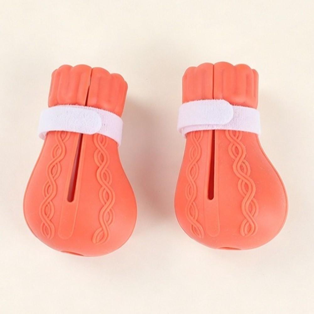 4PCS Anti-Scratch Cat Bath Wash Boots Adjustable Cat Foot Cover Pet Cat Shoes Nail Trimming