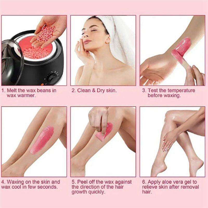 A04V 300G Waxing Wax Beans For Hair Removal Full Body Hot Film Hard Depilatory Wax Beads For Wax Heater Machine