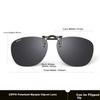 ZIPPO American Myopia Polarized Sunglasses Clip-On Sunglasses for Driving, Portable Reversible Design