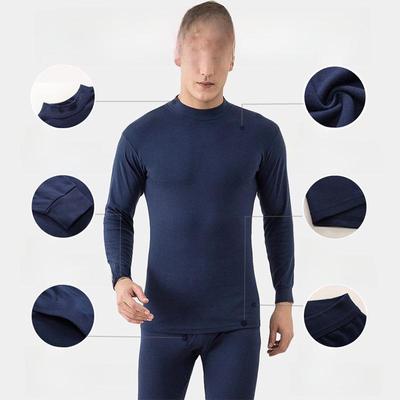 Men's Autumn Clothing Set: Lightweight Cotton Sweater & Trousers - Mid-Age & Elderly Thermal Wear