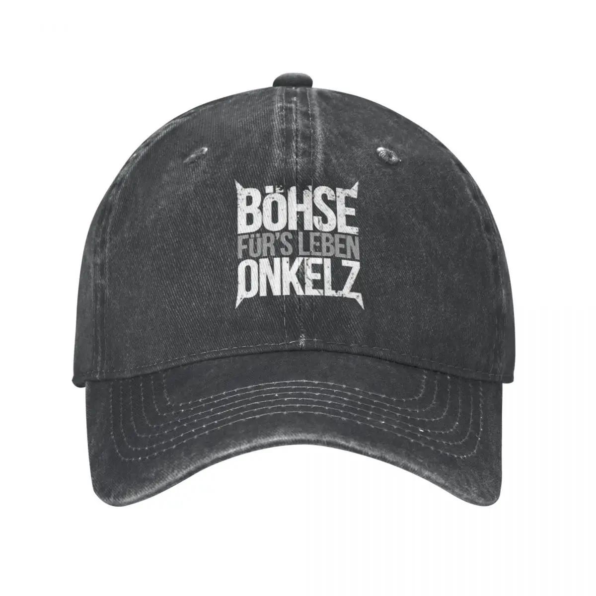 

Vintage Bohse Onkelz Rock Baseball Caps Unisex Distressed Washed Sun Cap German Music Outdoor Activities Hats Cap Adjustable