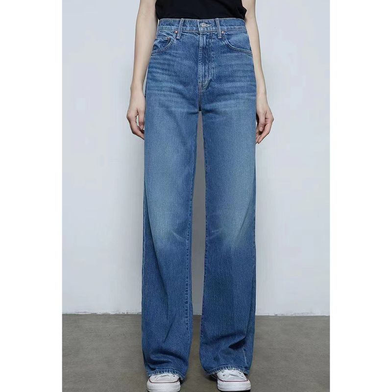 

Fashion Mother High Waist Casual Dark Blue Jeans Blue Fleece-lined Heattech EUR29