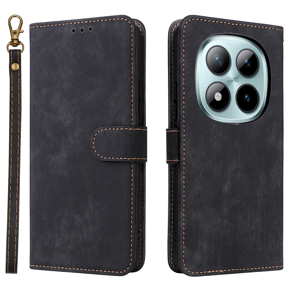 For Xiaomi Redmi Note 15 Pro 5G (Global) Case Wallet RFID Blocking PU Leather Phone Cover Stand with Strap