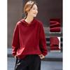 Demana Women's Warm Lace Patchwork Hooded Sweatshirt