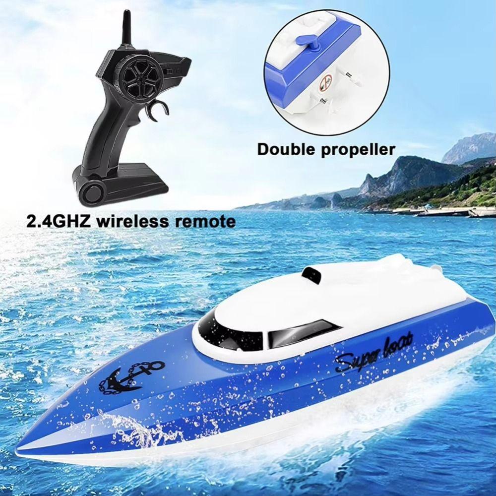 Water Racer RC Speedboat Double Propeller Boat Electric Toys Remote Control Boat  Boys Girls