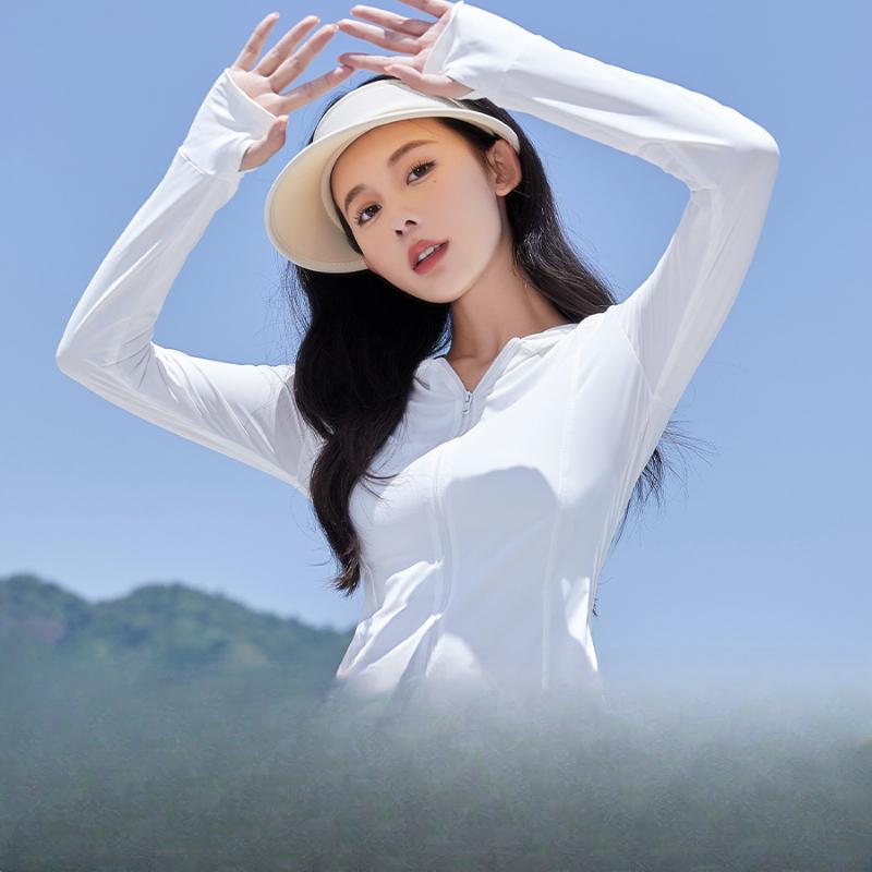 

Летняя дышащая куртка с капюшоном, топ, солнцезащитная одежда, рубашка с защитой от УФ-лучей S белый