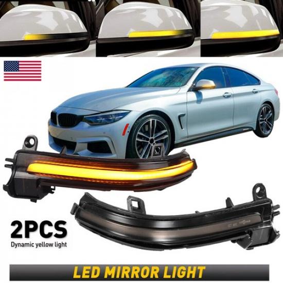 2Pcs Dynamic Turn Signal Mirror Sequential Light For BMW F20 F30 F33 F34 F32 New