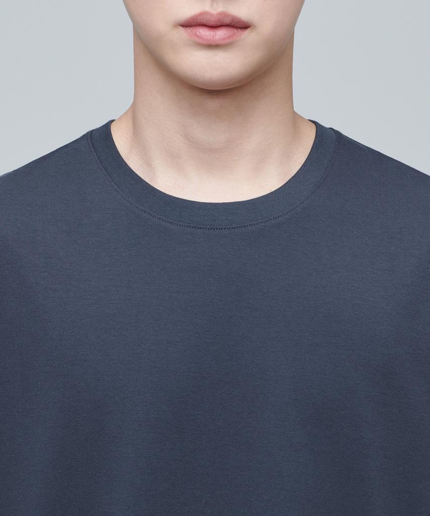 MUSINSA STANDARD [Cooltandard] Relaxed Fit Crew Neck T-Shirt [Iron Gray]