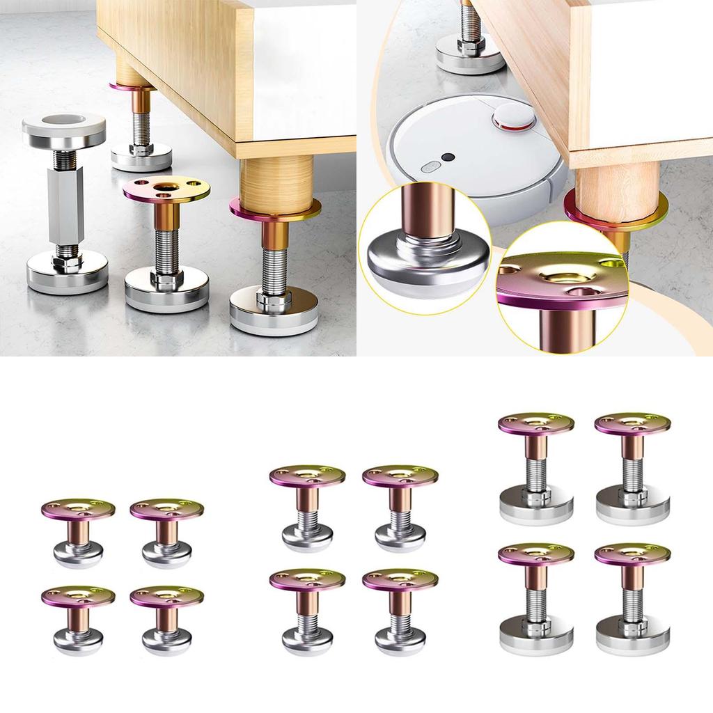 4Pcs Threaded Bed Frame Beds Accessories Easy Installation Headboard Stopper