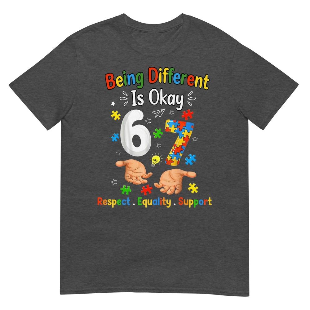 Six Seven Autism Awareness 67 Unisex Unisex Kids Boys Autism TShirt
