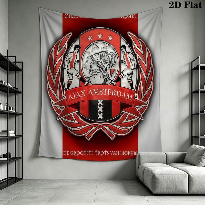 AFC Ajax Poster (2) Wall Hanging Printed Fabric Blanket Decorative Tapestries for Bedroom Living Room Home Decor