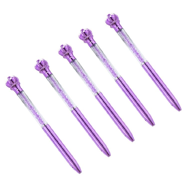 

5 Pcs Oil Pen Crown Ballpoint Pen Stationery Pen Smooth Writing Pen School Office Supplies for Student