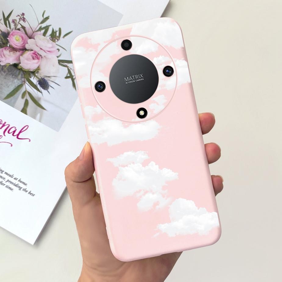 Für Honor Magic6 Lite Hülle Honor X9b Hübsche Mädchen Sonnenblumen Hülle Weiche Silikon Handyhülle Für Honor Magic6 Lite HonorX9b Bumper