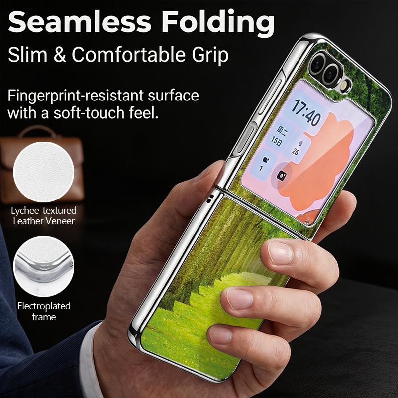 Cool Travel Moto Biker Print Case For Samsung Galaxy Z Flip 8 7 6 5 Z Flip8 Flip7 Flip6 Hybrid 3in1 Plating Leather Skin Folding Phone Cover