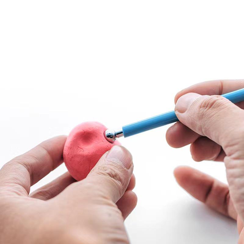 Stainless Steel Modeling Tools: 4 Tools, 8 Heads, for Clay, Baking, and Grout Pressing