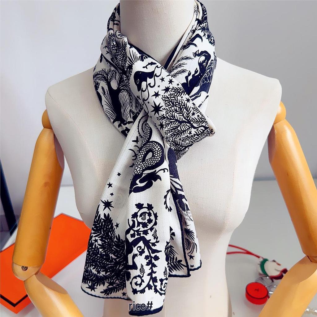 Herringbone Velvet Scarf: Winter, Versatile, Thickened, Hand-Rolled Edges, Small & Long