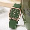 Fashion Silicone Strap Quartz Watch For Women With Mineral Glass And Square Face