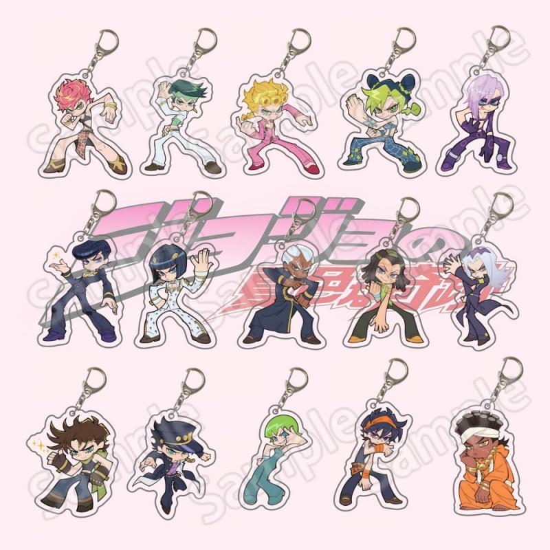 2026 New JoJo Bizarre Adventure Chibi Acrylic Keychain JJBA Jotaro Giorno Jolyne Dio Josuke Bruno Keyring Kawaii Anime Bag Gift