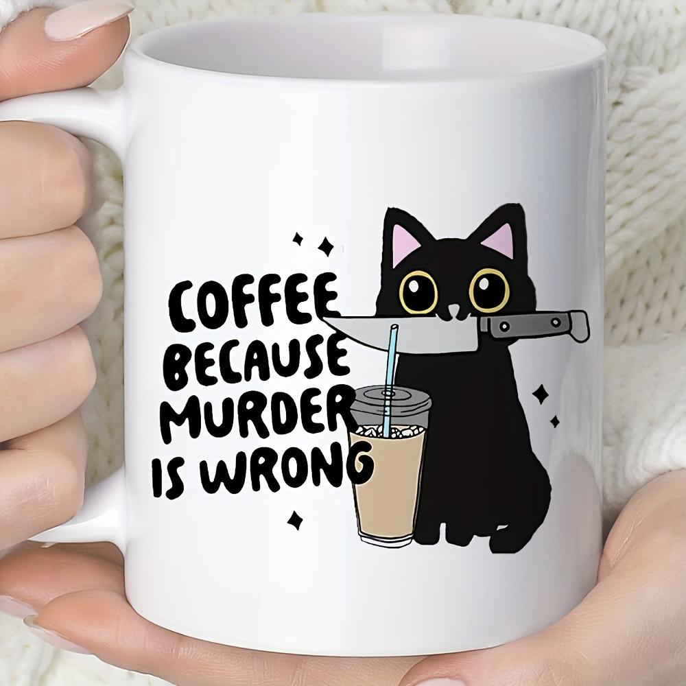 

White Porcelain Matte Glaze Ceramic Cartoon Cat Pattern Mug Cute Cup Suitable for Children s Use Milk Breakfast Cup 301-400ml белый