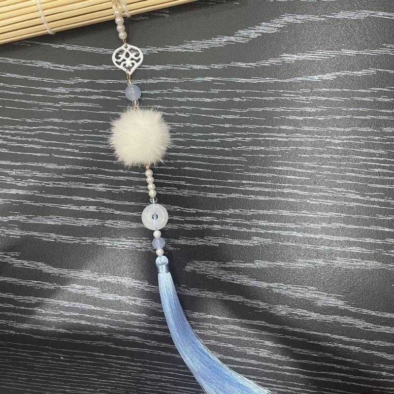 Vintage Chinese Hanfu Pendant Traditional Tassels Waist Pendant Imitation Jade Fashionable Jewelry for Celebrations