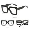 Retro Ins Square Eyeglasses Transparent Plain Glasses Advanced Sense Anti-Blue Light Glasses  Girls