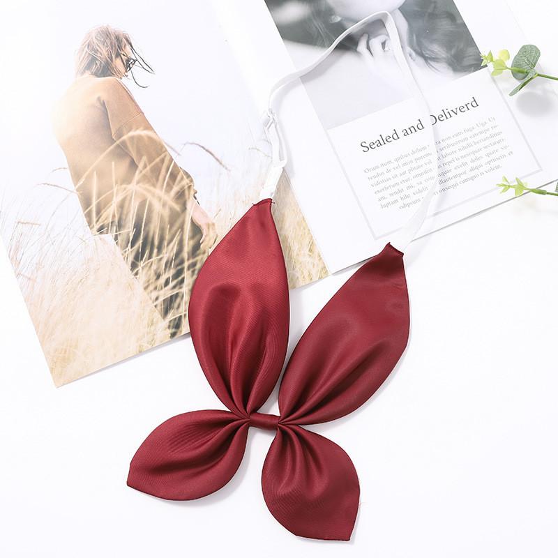 Solid Color Rabbit Ear Shape Butterfly Bow Tie Student Uniform Accessories