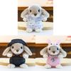 Plush Rabbit Toy For Kids Sleep Time With Denim Jeans And Tang Suit Costume