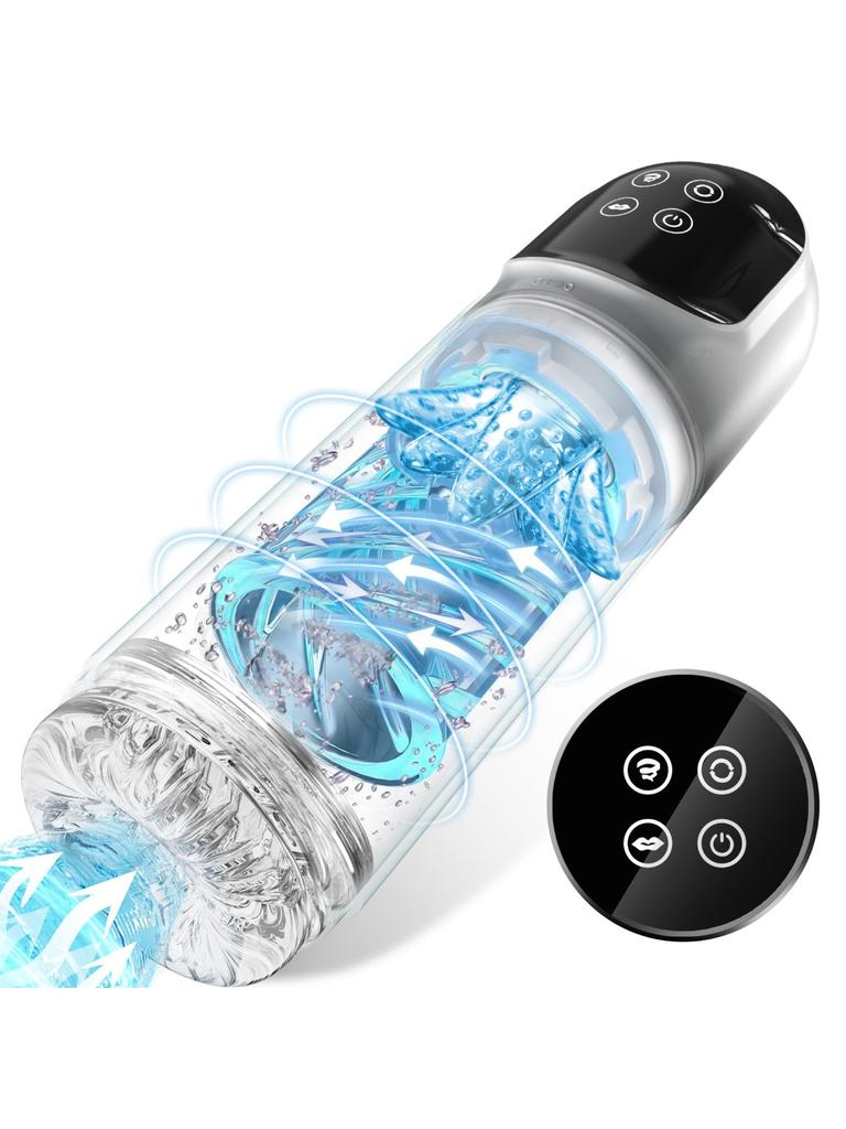 Automatic Licking Sucking Rotating Male Masturbator Cup Penis Pump Pocket Pussy Oral Simulatior Blowjob Adults Sex Toys for Man
