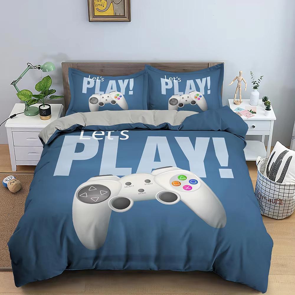 Gaming Console Down Comforter Set Bedding Set 3-piece Duvet Cover Set