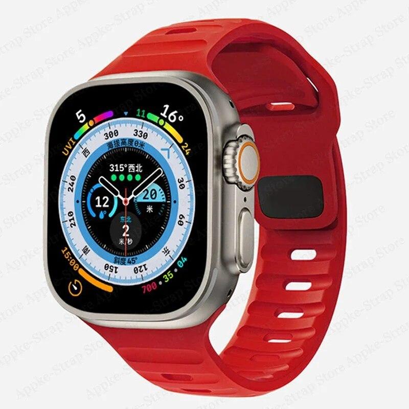Silikonový řemínek pro Apple Watch Band ultra 2 49mm correa Náramek pro iwatch 9 8 7 6 5 SE 4 3 2 1 44 mm 40 mm 41 mm 45 mm 38 mm 42 mm řemínek k hodinkám
