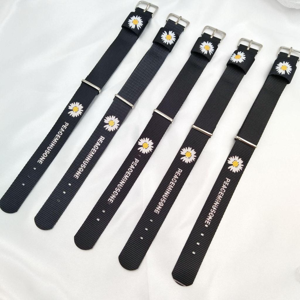 Pulseira Margarida Arco-Íris: Pulseira de Nylon Tecido Colorida para Homens e Mulheres