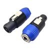 Four-Core Professional 6.5mm Female Audio Plug-In Adapter with Aviation Lock.