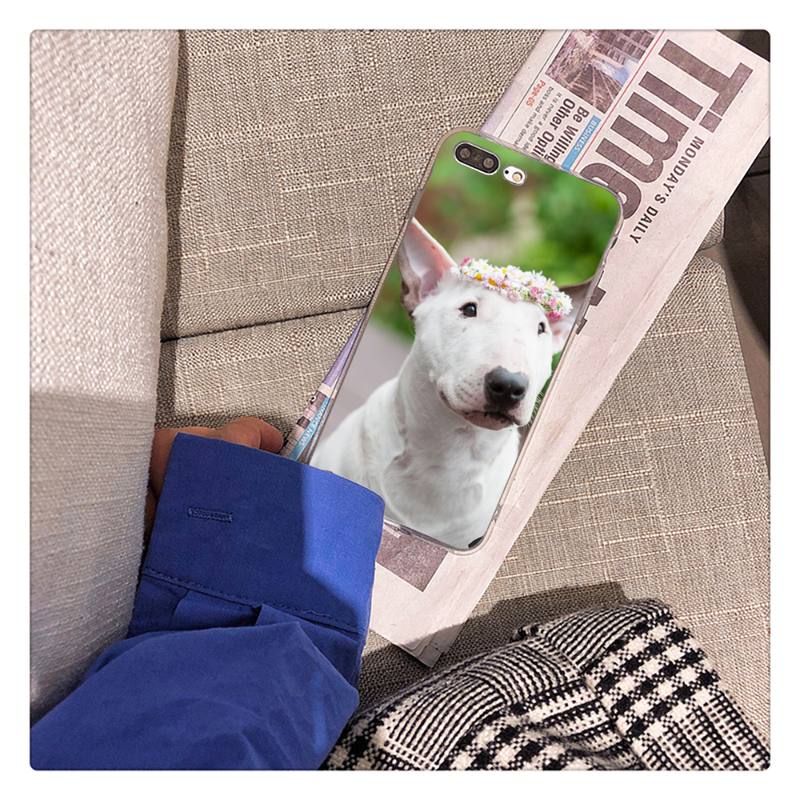Bullterrier Bull Terrier Dog Phone Case For iPhone 13 X XS MAX 6 6s 7 7plus 8 8Plus 5 5S Se 2020 XR 12 11 Pro Max Fundas Capa