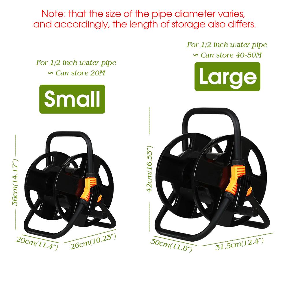 Wasserleitung Aufwickelrolle mit Griff Manuelles Aufwickelgerät für Hof Garten Schlauch DIY Schlauch Organizer Regal Tragbarer Schlauchwickler