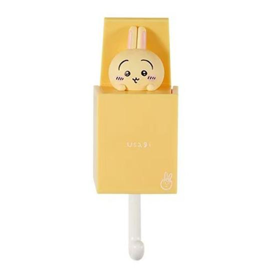 

Cute Adhesive Hook Pop-out Cartoon Animal Wall Hook Decorative Anime Rabbit Cat Entrance Key Hanger Hook for Hanging Coat Towel Scarf Kitchen Use жёлтый