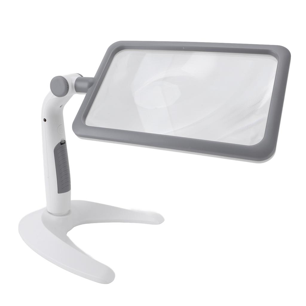 Lupe mit Lichtständer 48 LEDs 2,5-fache Drehung 3 Farbtemperaturen Lupe zum Lesen für Senioren Niedrig