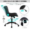 YOUTASTE Black Office Desk Work No Good for Your Height 16 Degree Front and 360 Degree PU Office Chair with Easy To 5 Year Black Chair, Chair, Study,