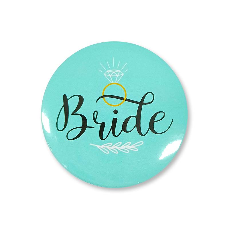 Team Bride Tinplate Badge for Bachelorette Party - 58mm Festive Decoration
