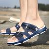 Men's Sandals 2024 Summer New Anti Slip Beach Shoes Wear Resistant Breathable Flat Shoes Fashion Lightweight Casual Slippers