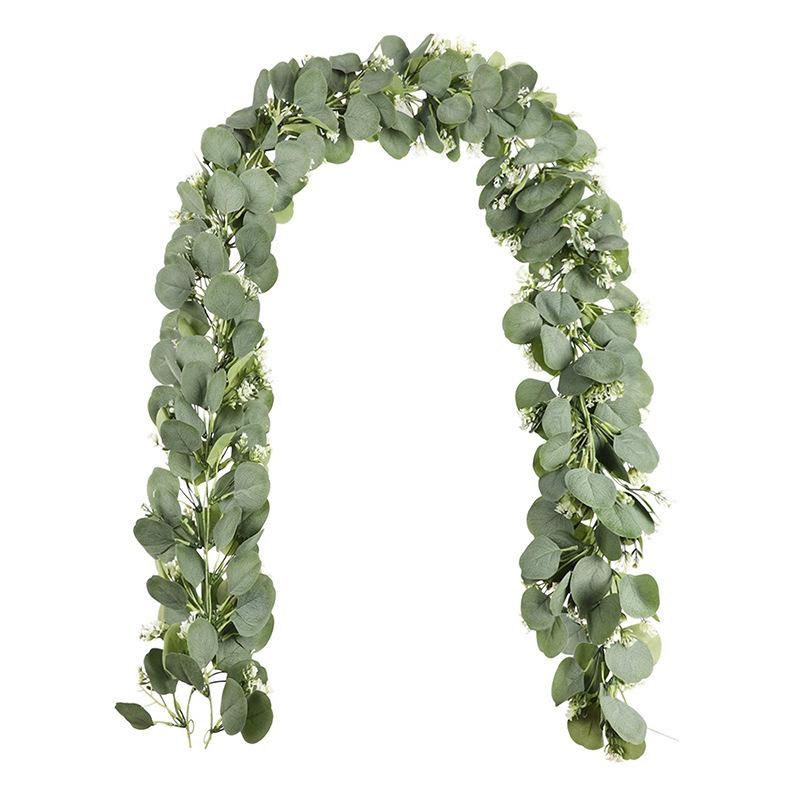Artificial Flower Vines, Gypsy Eucalyptus Leaves, Vine Wreaths, Wedding Background Arched Table Decoration Flowers