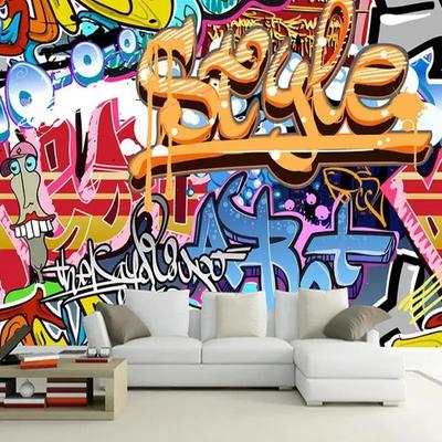 3d Cartoon Graffiti Photo Wallpaper Modern Style Mural Living Room Bedroom Home Decor Wall Painting